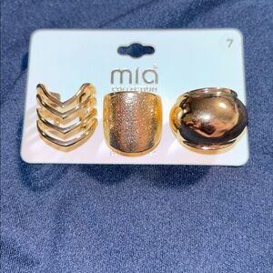 MIA Gold-Tone Ring Trio